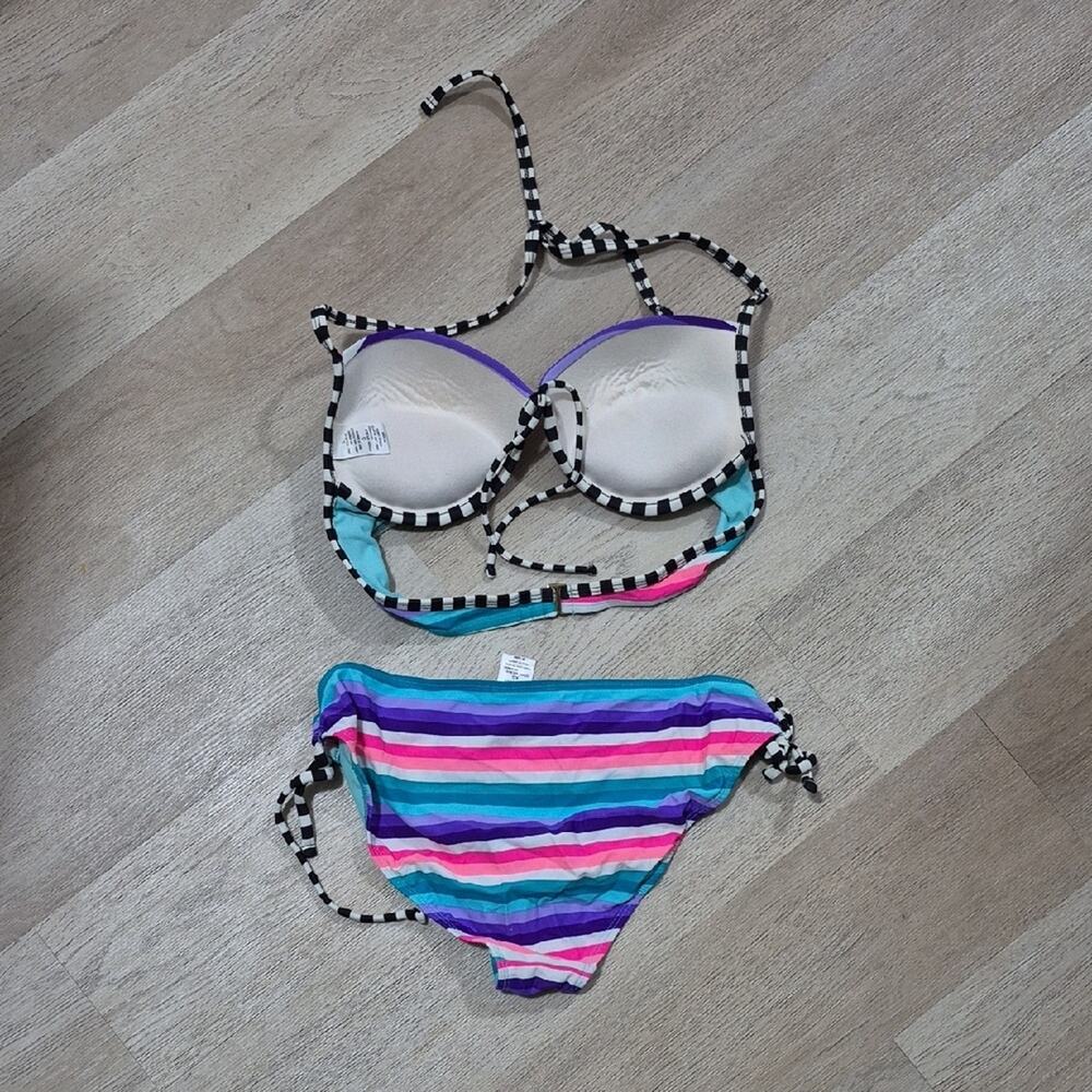 Striped Multicolor Bikini Set - Picture 4 of 5